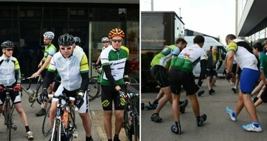 Equipe Straumann anda de bicicleta em evento beneficente